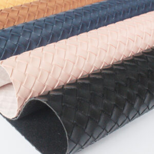 XZ60091 woven pattern PVC leather for handbags