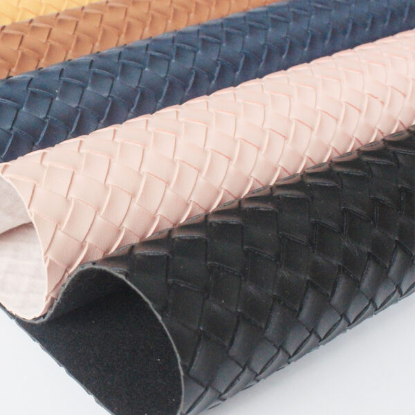 XZ60091 woven pattern PVC leather for handbags (2) XZ60091 woven pattern PVC leather for handbags