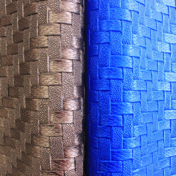XZ60100 woven embossed PVC leather for bags