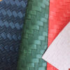 XZ60100 woven embossed PVC leather for bags