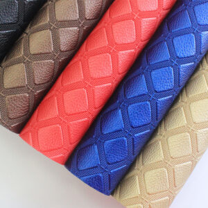 XZ60101 geometric embossed PVC leather for bags