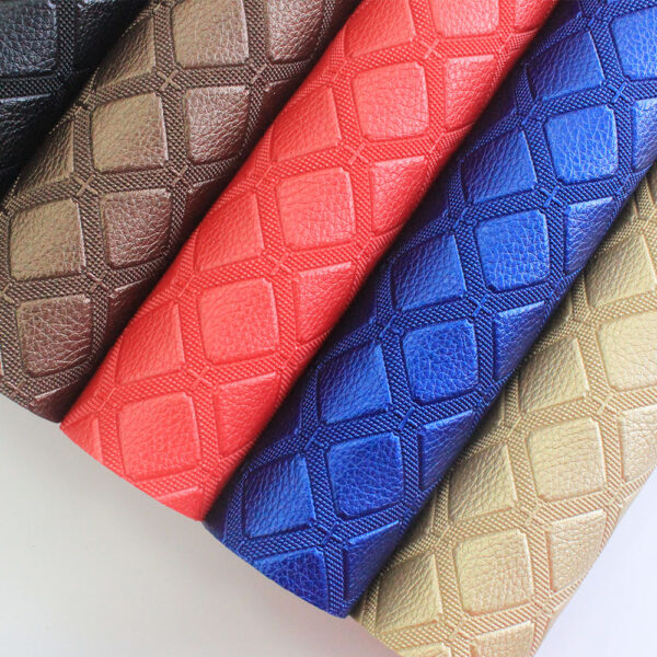 XZ60101 geometric embossed PVC leather for bags