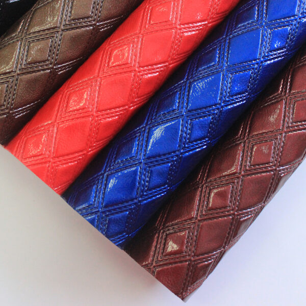 diamond stitched PVC leather for car seat upholstery