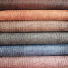 XZ60104 vintage crocodile grain PVC leather for bags with double-needle brushed fabric backing (3) XZ60104 vintage crocodile grain PVC leather for bags with double-needle brushed fabric backing