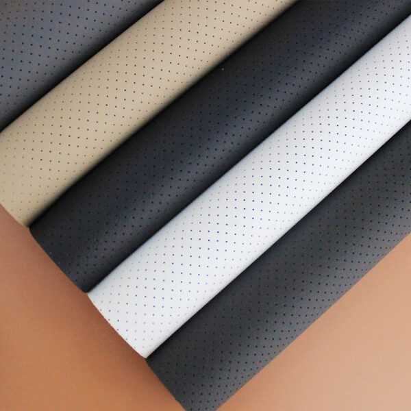 litchi grain automotive upholstery leather close-up