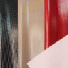 XZ73097 glossy lizard grain PVC leather for bags with faux cotton velvet backing
