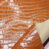 XZ73099 patent crocodile grain PVC leather for bags with high-gloss finish (5) XZ73099 patent crocodile grain PVC leather for bags with high-gloss finish