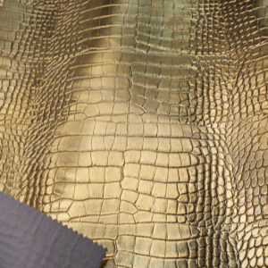 XZ73100 crocodile belly grain PVC leather for bags with double-needle brushed fabric backing