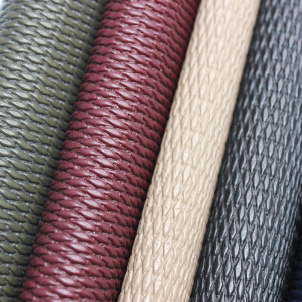 XZ73101 woven pattern PVC leather with double brush backing for bags
