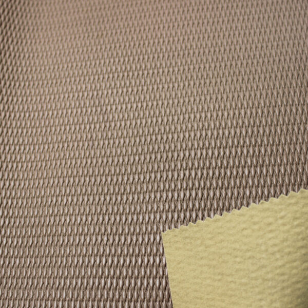 XZ73101 woven pattern PVC leather with double brush backing for bags