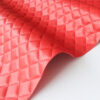 XZ73118 diamond stitched PVC leather with brush fabric backing (1) diamond textured PVC leather for handbags