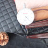 XZ73118 diamond stitched PVC leather with brush fabric backing (3) 1.2mm diamond pattern PVC bag leather