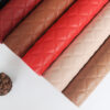 XZ73118 diamond stitched PVC leather with brush fabric backing (4) geometric PVC leather for luggage