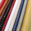 XZ73133 glossy snake scale PVC leather for bags with brush backing