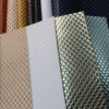 XZ73134 glossy fish scale PVC leather for bags with single-needle brushed fabric backing