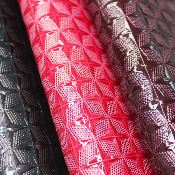 XZ73138 geometric embossed PVC leather for bags