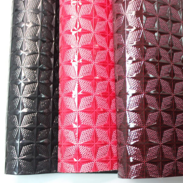 XZ73138 geometric embossed PVC leather for bags
