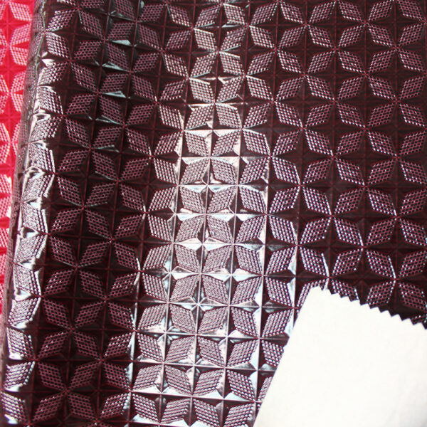 XZ73138 geometric embossed PVC leather for bags