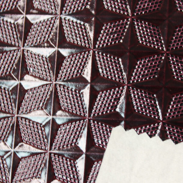 XZ73138 geometric embossed PVC leather for bags