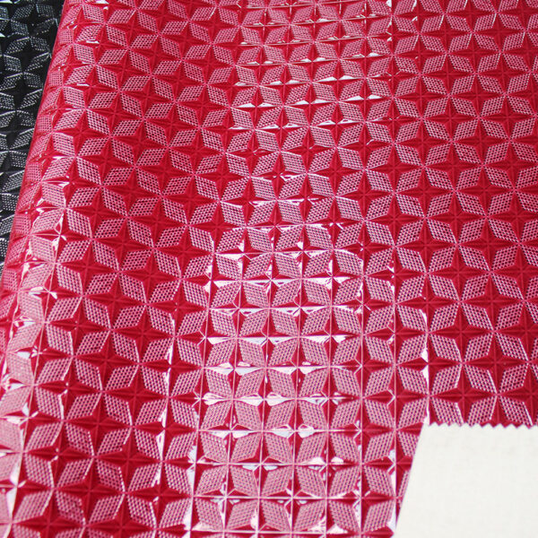 XZ73138 geometric embossed PVC leather for bags