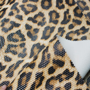 XZ73168 leopard print PVC leather for bags with embossed texture