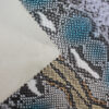 XZ73185 multicolor python print PVC leather for bags with embossed snake scale texture