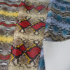 XZ73185 multicolor python print PVC leather for bags with embossed snake scale texture