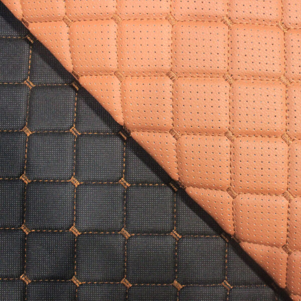 XZ73418 perforated quilted PVC automotive leather with 5mm foam backing