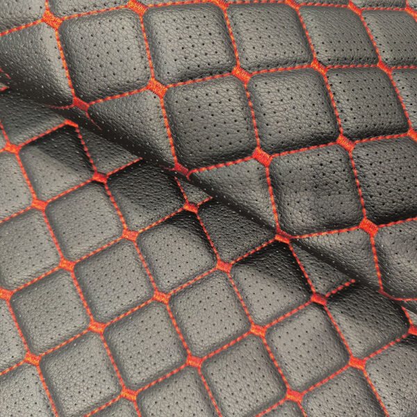 perforated diamond quilted PVC leather for car seats