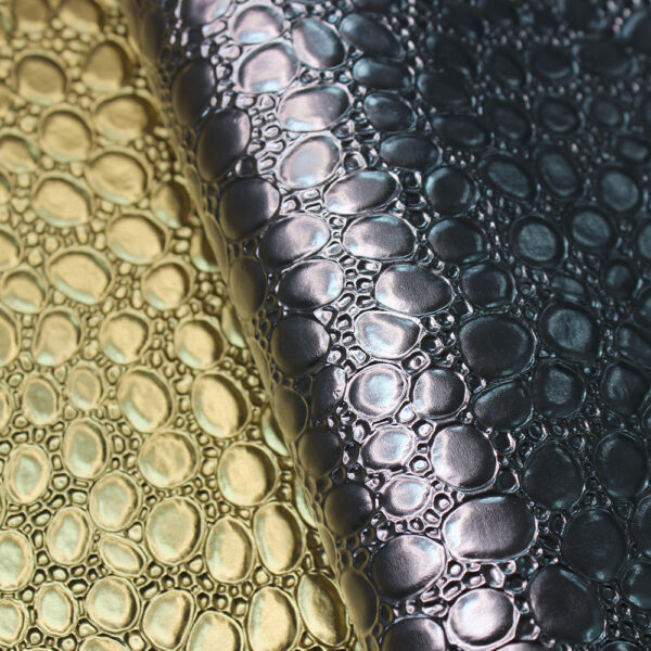 XZ73212 metallic water drop embossed PVC leather for bags