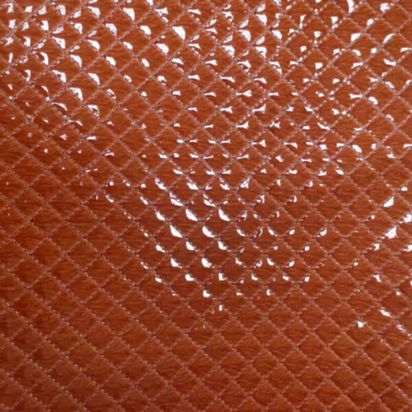 XZ73214 metallic embossed PVC leather with brushed fabric backing