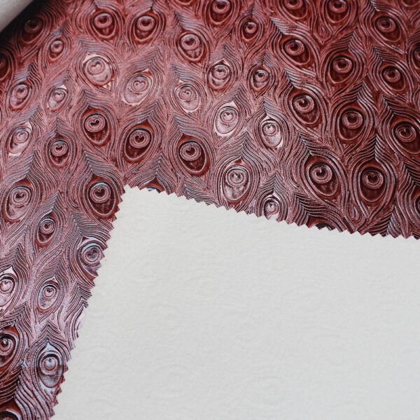 XZ73215 high-gloss peacock feather pattern PVC leather for bags