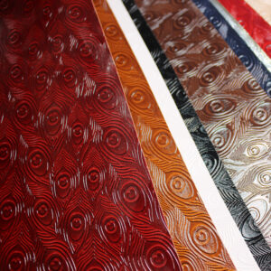 XZ73215 high-gloss peacock feather pattern PVC leather for bags
