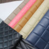 XZ73224 square stitched PVC leather with single-needle brushed fabric backing (2) XZ73224 square grid embossed PVC leather for bags