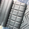 XZ73224 square stitched PVC leather with single-needle brushed fabric backing (4) square pattern embossed PVC leather for luggage
