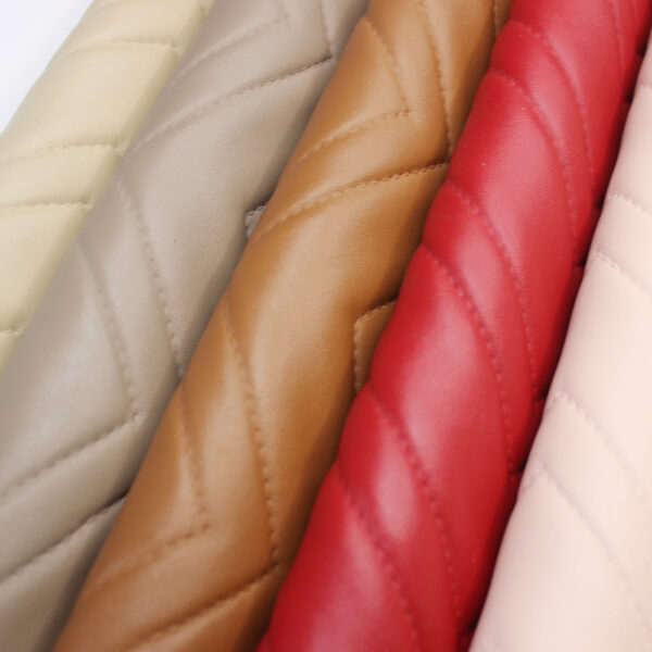 XZ73225 chevron embossed PVC leather for bags