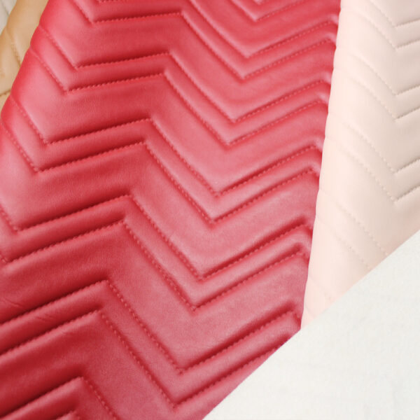 chevron texture PVC leather for fashion bags