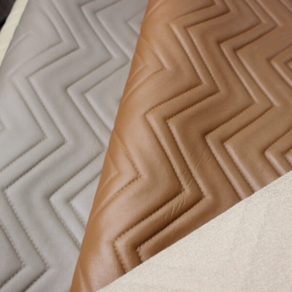 W pattern embossed PVC leather for luggage