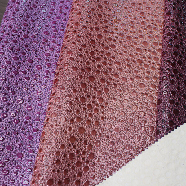 XZ73246 high gloss droplet PVC leather for bags