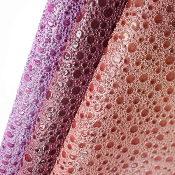 high gloss bubble texture PVC bag leather