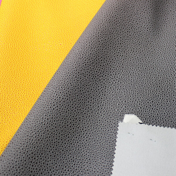 double-needle brushed fabric backing of stingray PVC leather