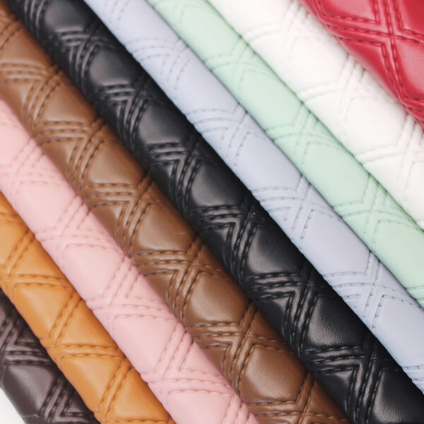XZ73384 1.0mm diamond quilted PVC automotive leather
