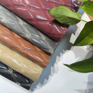 XZ73416 glossy diamond quilted PVC automotive leather