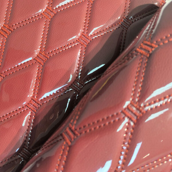 glossy quilted leather for vehicle interior panels