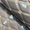 XZ73416 glossy diamond quilted PVC leather for automotive interiors