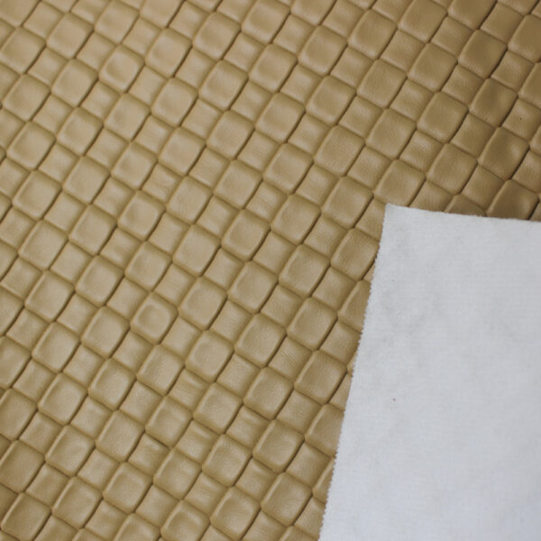 XZ73433 woven basket embossed PVC leather for bags