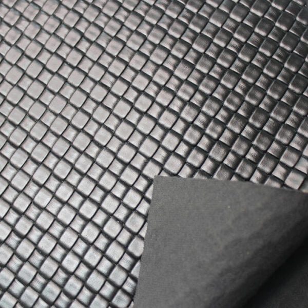 XZ73433 woven basket embossed PVC leather for bags