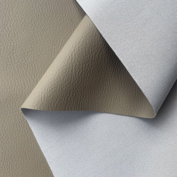 XZ73470 Natural Pebble Grain PVC Leather for Motorcycle Seats (6) XZ73470 PVC leather with white single-sided fabric backing