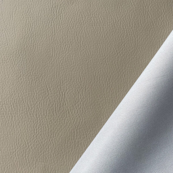 XZ73470 Natural Pebble Grain PVC Leather for Motorcycle Seats (7) XZ73470 PVC leather with white single-sided fabric backing