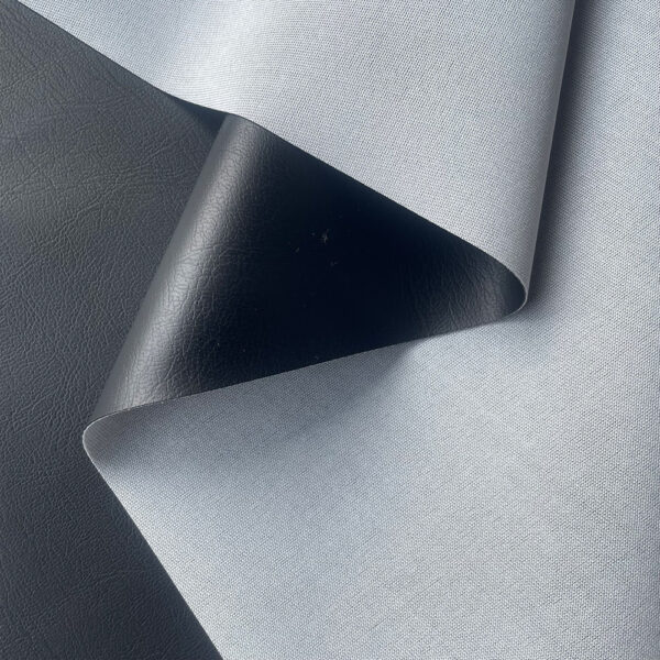 XZ73476 Fine Pebble Grain PVC Leather for Motorcycle Seats (4) XZ73476 PVC leather with white single-sided fabric backing